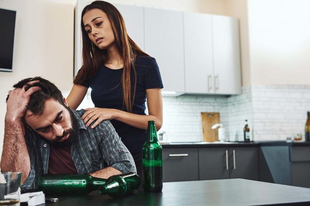 My Husband Drinks Too Much Woman worried about her husbands excessive drinking